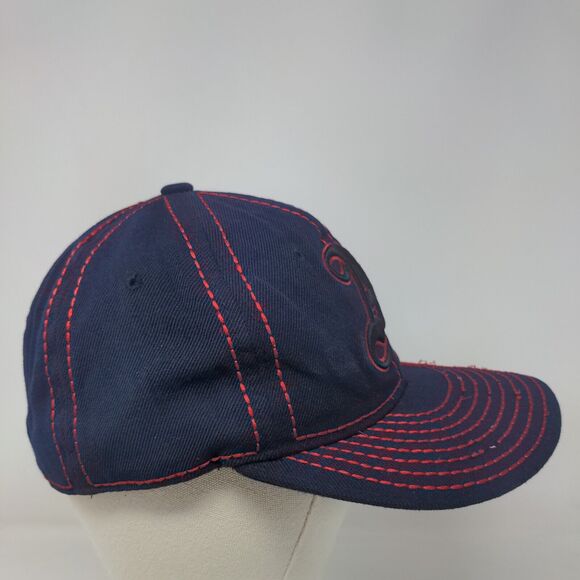 Pit Bull Men's Fitted Hat Blue Red Embroidered A Big Logo 100% Acrylic - Picture 4 of 7